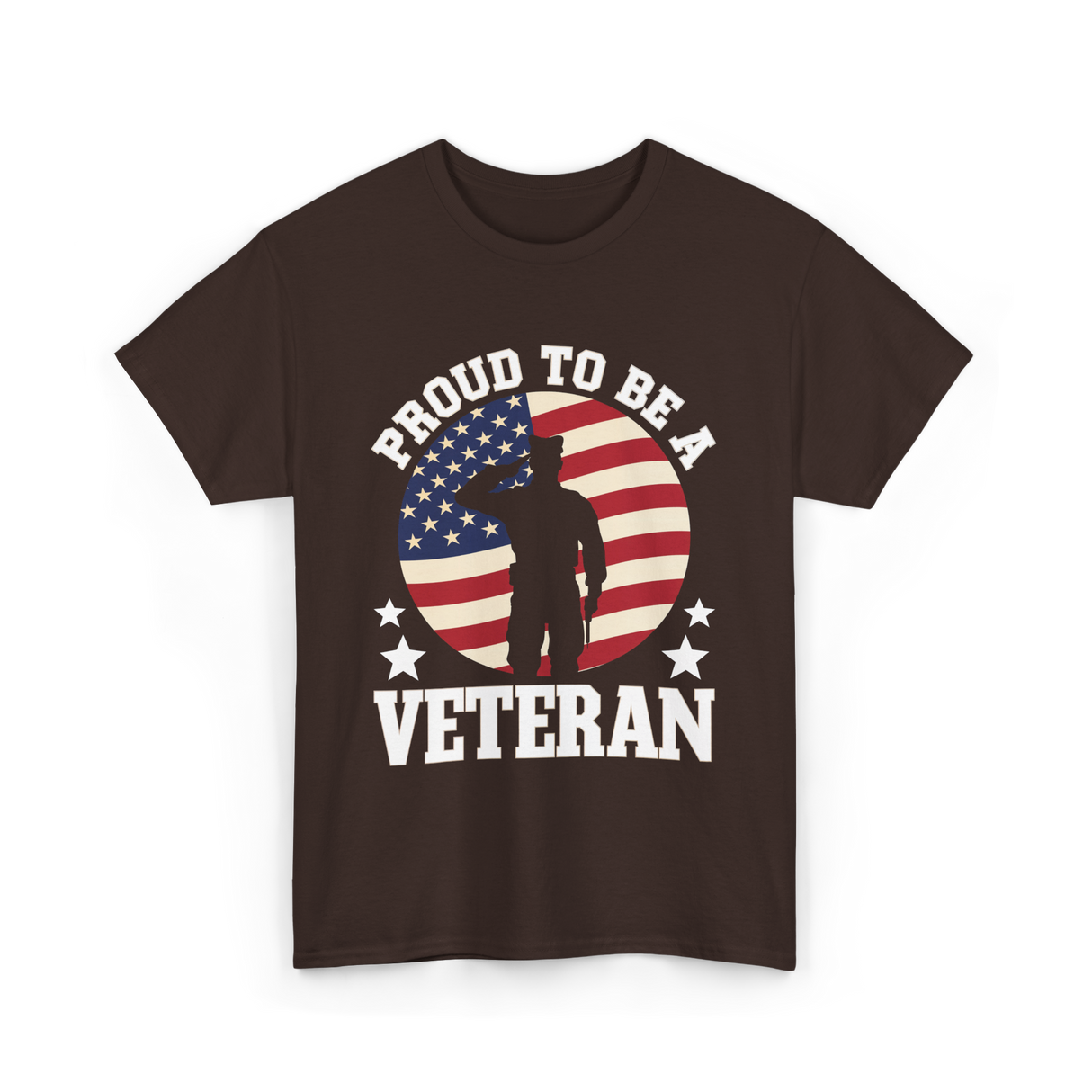 Proud To Be A Veteran T-Shirt - Dark Chocolate