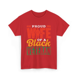 Proud Wife Of A Veteran Military T-Shirt - Red