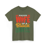 Proud Wife Of A Veteran Military T-Shirt - Military Green