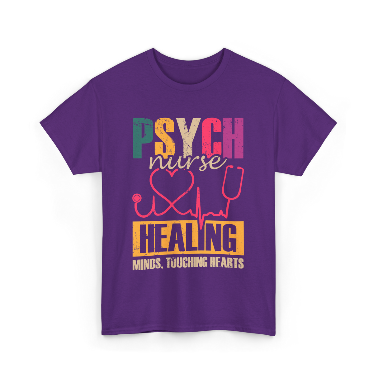 Psych Nurse Healing Minds Psychiatry T-Shirt - Purple