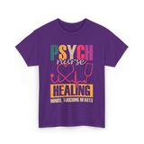 Psych Nurse Healing Minds Psychiatry T-Shirt - Purple