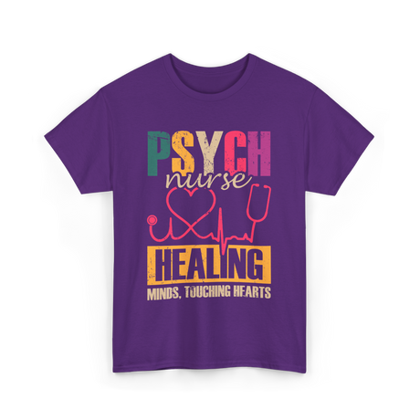 Psych Nurse Healing Minds Psychiatry T-Shirt - Purple