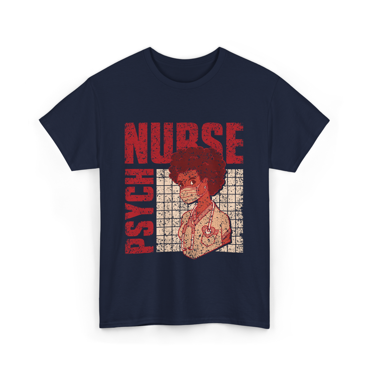 Psych Nurse Nursing Psychiatry T-Shirt - Navy