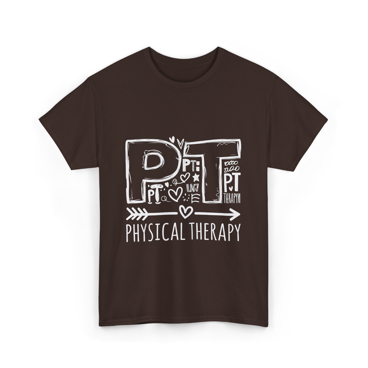 PT Physical Therapy Health T-Shirt - Dark Chocolate