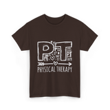 PT Physical Therapy Health T-Shirt - Dark Chocolate