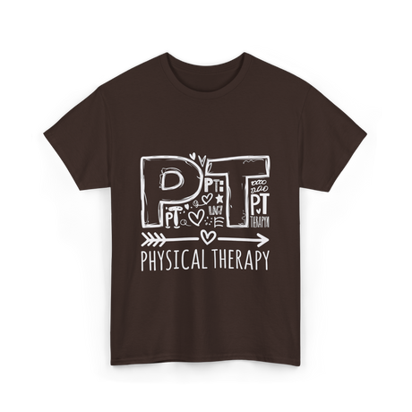 PT Physical Therapy Health T-Shirt - Dark Chocolate