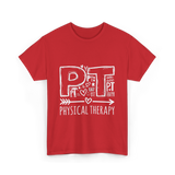 PT Physical Therapy Health T-Shirt - Red