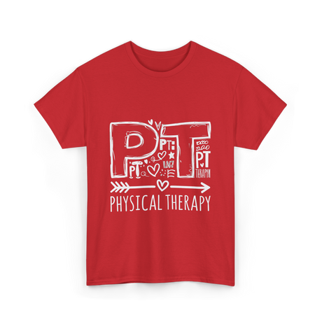 PT Physical Therapy Health T-Shirt - Red