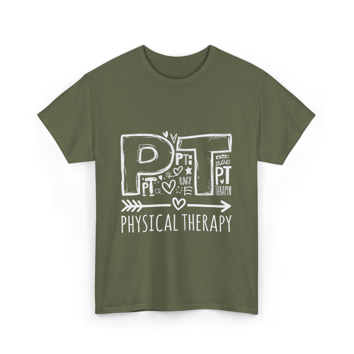 PT Physical Therapy Health T-Shirt - Military Green