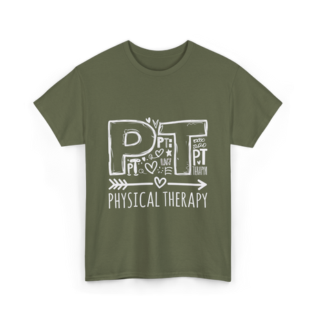 PT Physical Therapy Health T-Shirt - Military Green