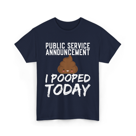 Public Service Announcement Poop T-Shirt - Navy