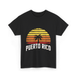 Puerto Rico Retro Design Travel T-Shirt - Black