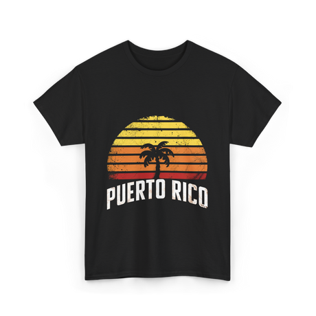 Puerto Rico Retro Design Travel T-Shirt - Black