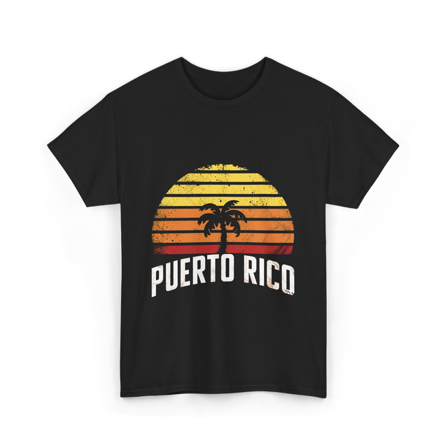 Puerto Rico Retro Design Travel T-Shirt - Black