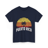 Puerto Rico Retro Design Travel T-Shirt - Navy