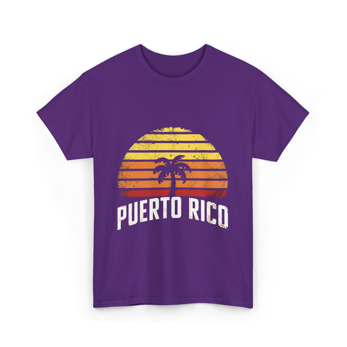 Puerto Rico Retro Design Travel T-Shirt - Purple