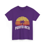 Puerto Rico Retro Design Travel T-Shirt - Purple