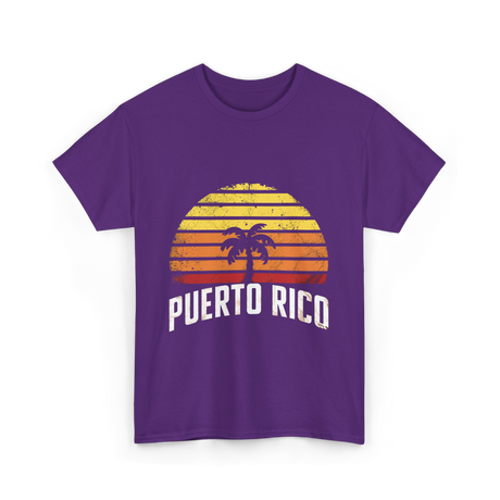 Puerto Rico Retro Design Travel T-Shirt - Purple