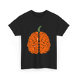 Pumpkin Brain Halloween Brain T-Shirt - Black