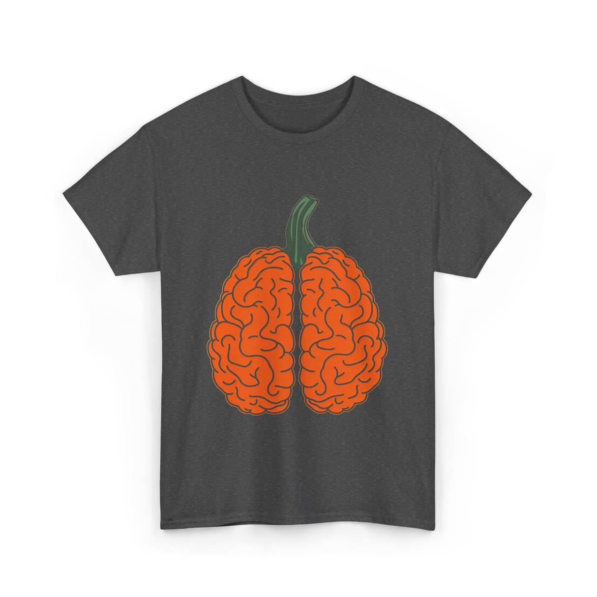 Pumpkin Brain Psychology T-Shirt - Dark Heather