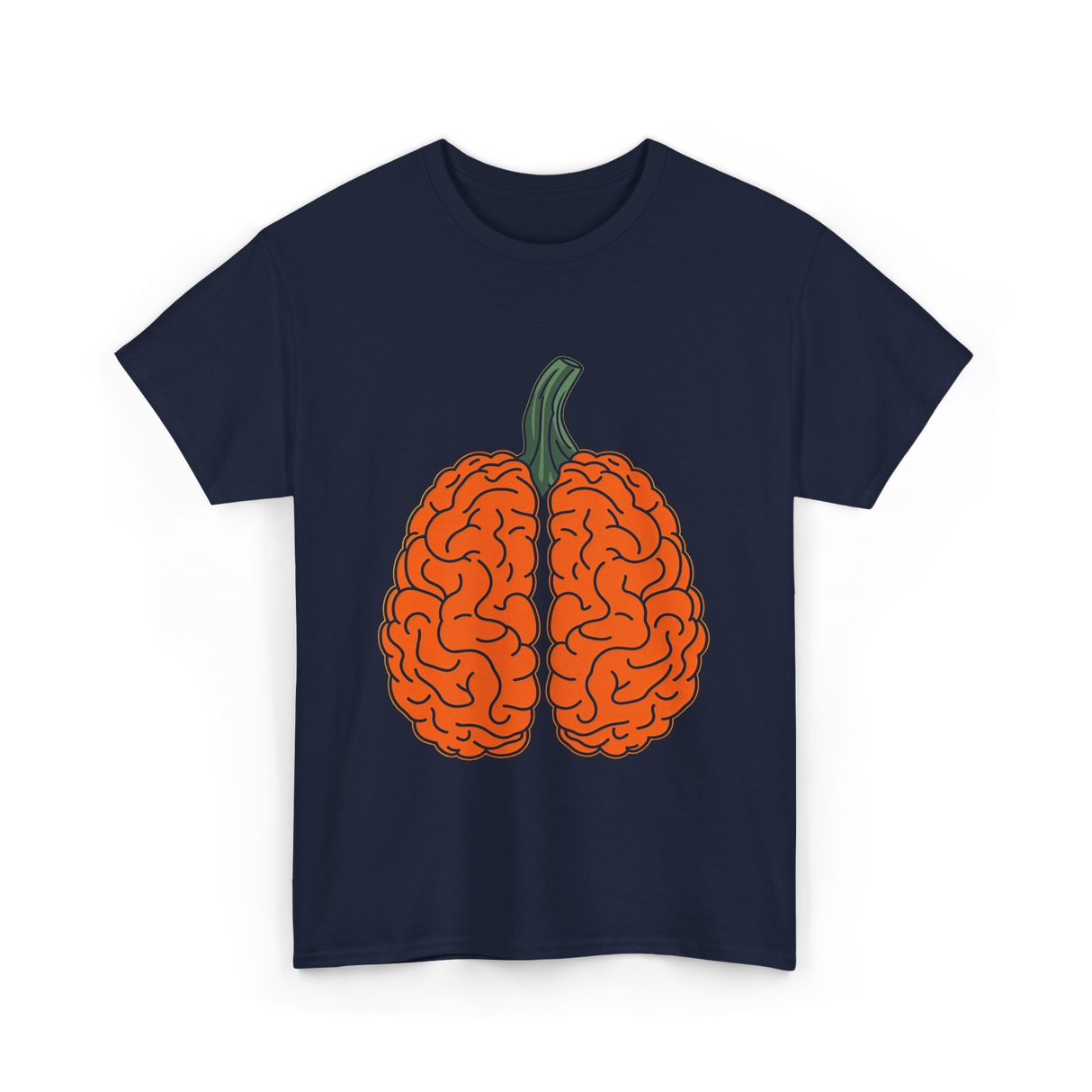 Pumpkin Brain Psychology T-Shirt - Navy