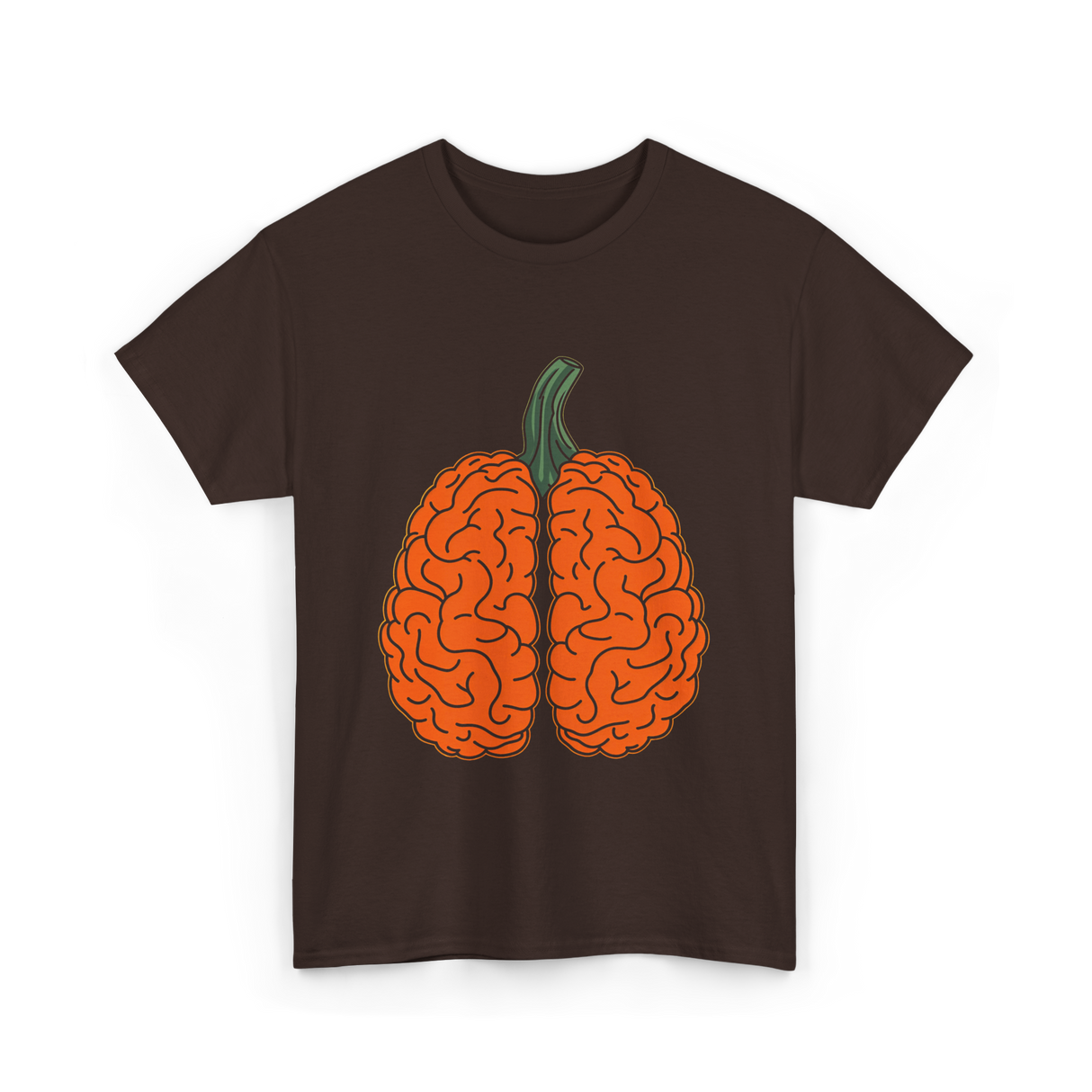 Pumpkin Brain Psychology T-Shirt - Dark Chocolate