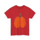 Pumpkin Brain Psychology T-Shirt - Red