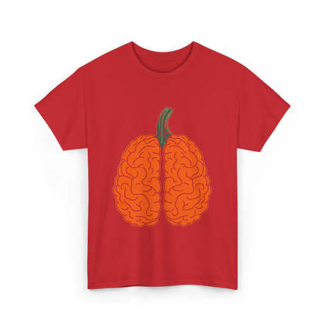 Pumpkin Brain Psychology T-Shirt - Red