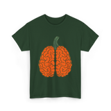 Pumpkin Brain Psychology T-Shirt - Forest Green