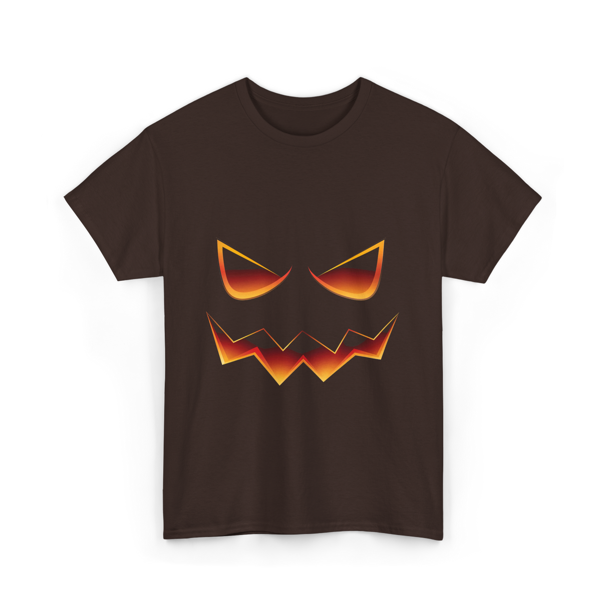 Pumpkin Face Halloween Costume T-Shirt - Dark Chocolate