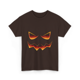 Pumpkin Face Halloween Costume T-Shirt - Dark Chocolate