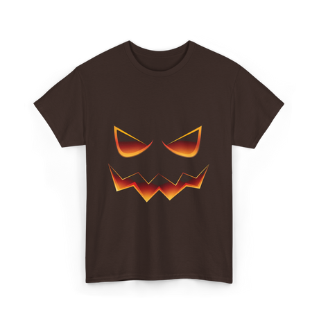 Pumpkin Face Halloween Costume T-Shirt - Dark Chocolate