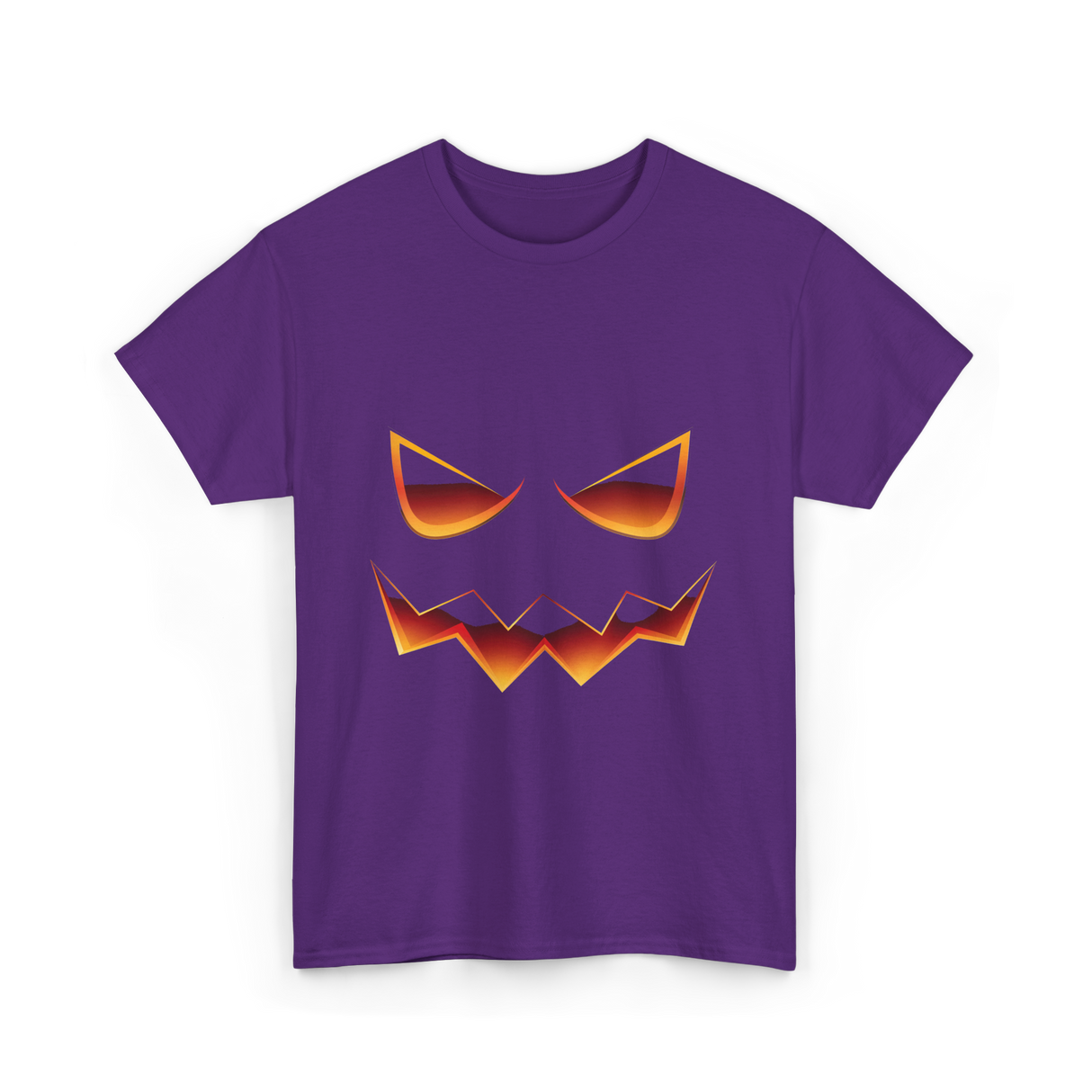 Pumpkin Face Halloween Costume T-Shirt - Purple