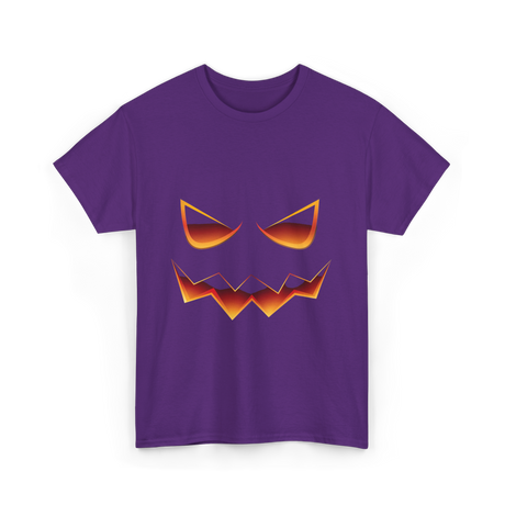 Pumpkin Face Halloween Costume T-Shirt - Purple