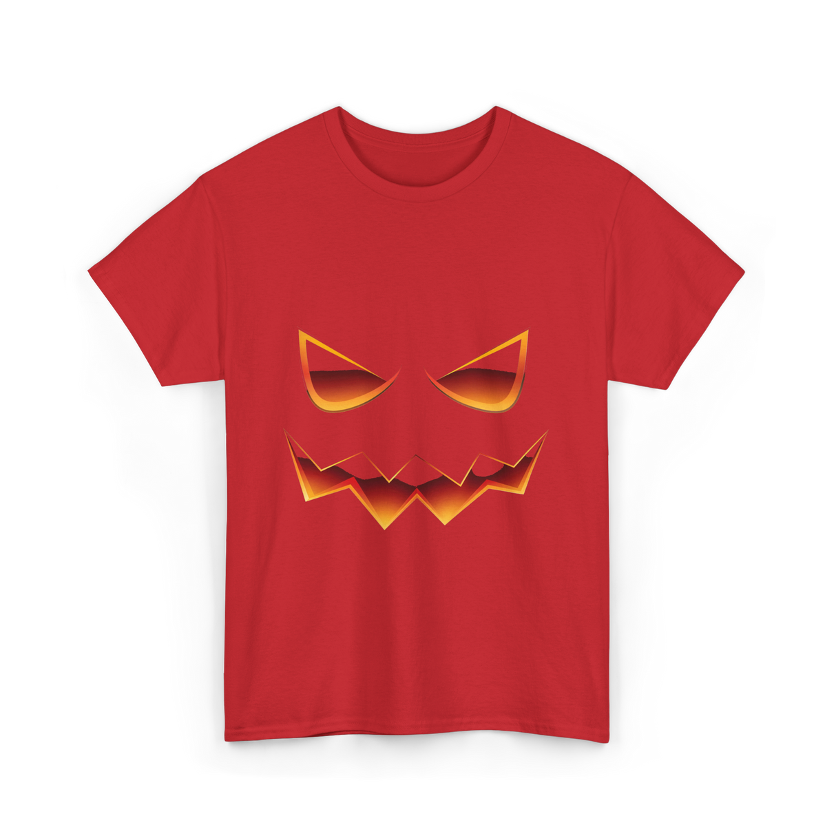 Pumpkin Face Halloween Costume T-Shirt - Red