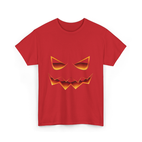 Pumpkin Face Halloween Costume T-Shirt - Red