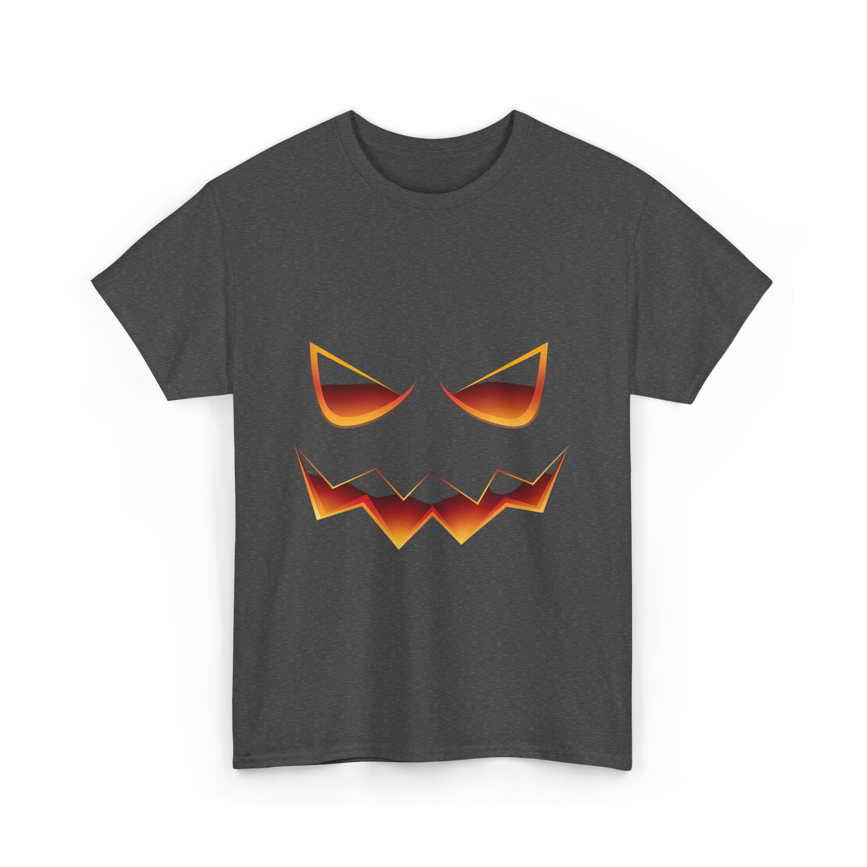 Pumpkin Face Halloween Costume T-Shirt - Dark Heather