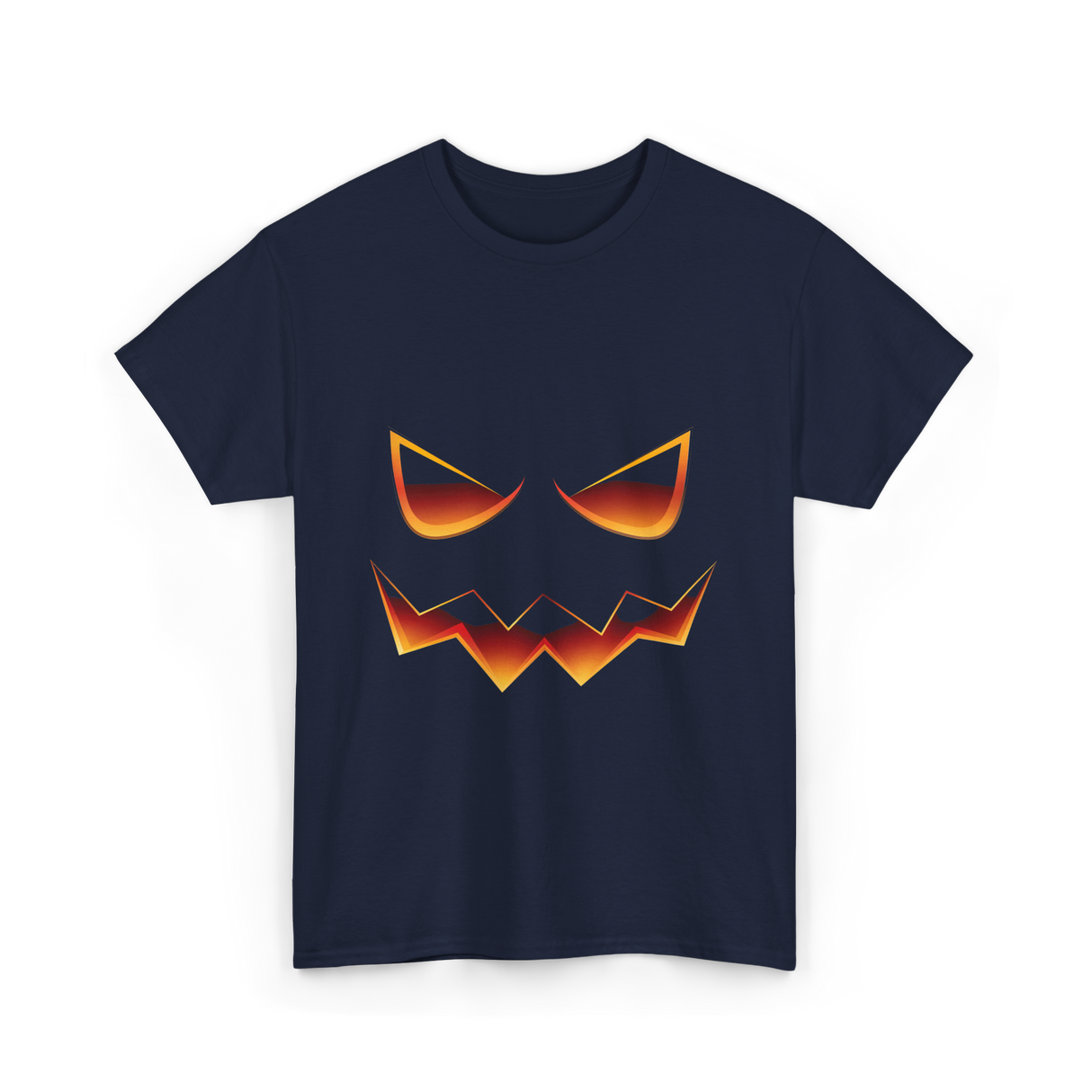 Pumpkin Face Halloween Costume T-Shirt - Navy