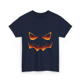 Pumpkin Face Halloween Costume T-Shirt - Navy