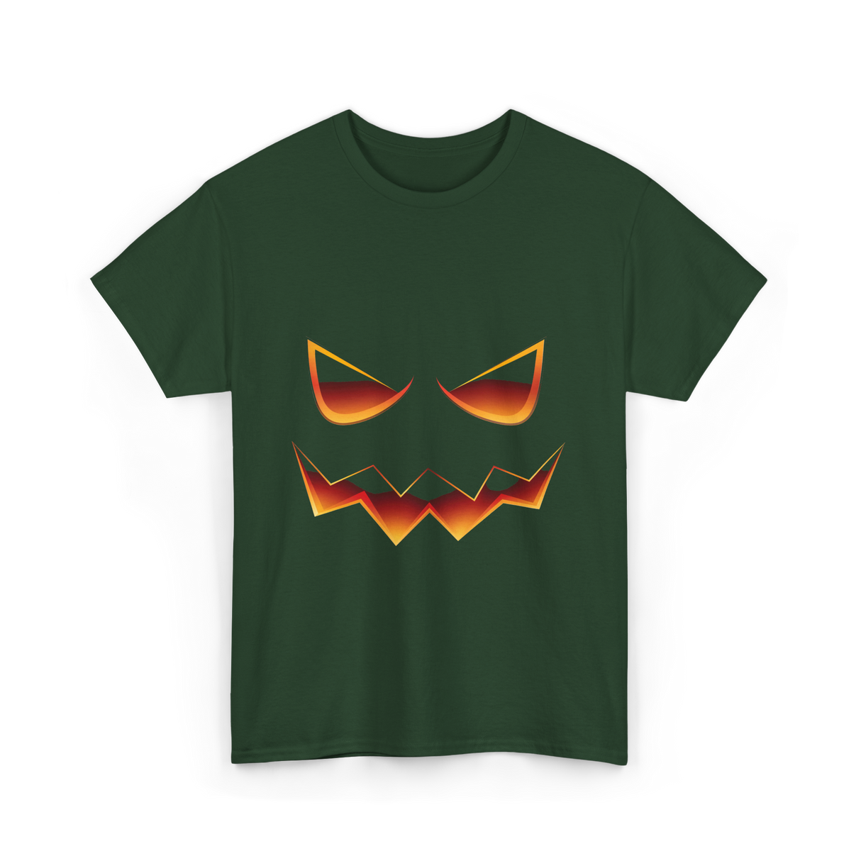 Pumpkin Face Halloween Costume T-Shirt - Forest Green