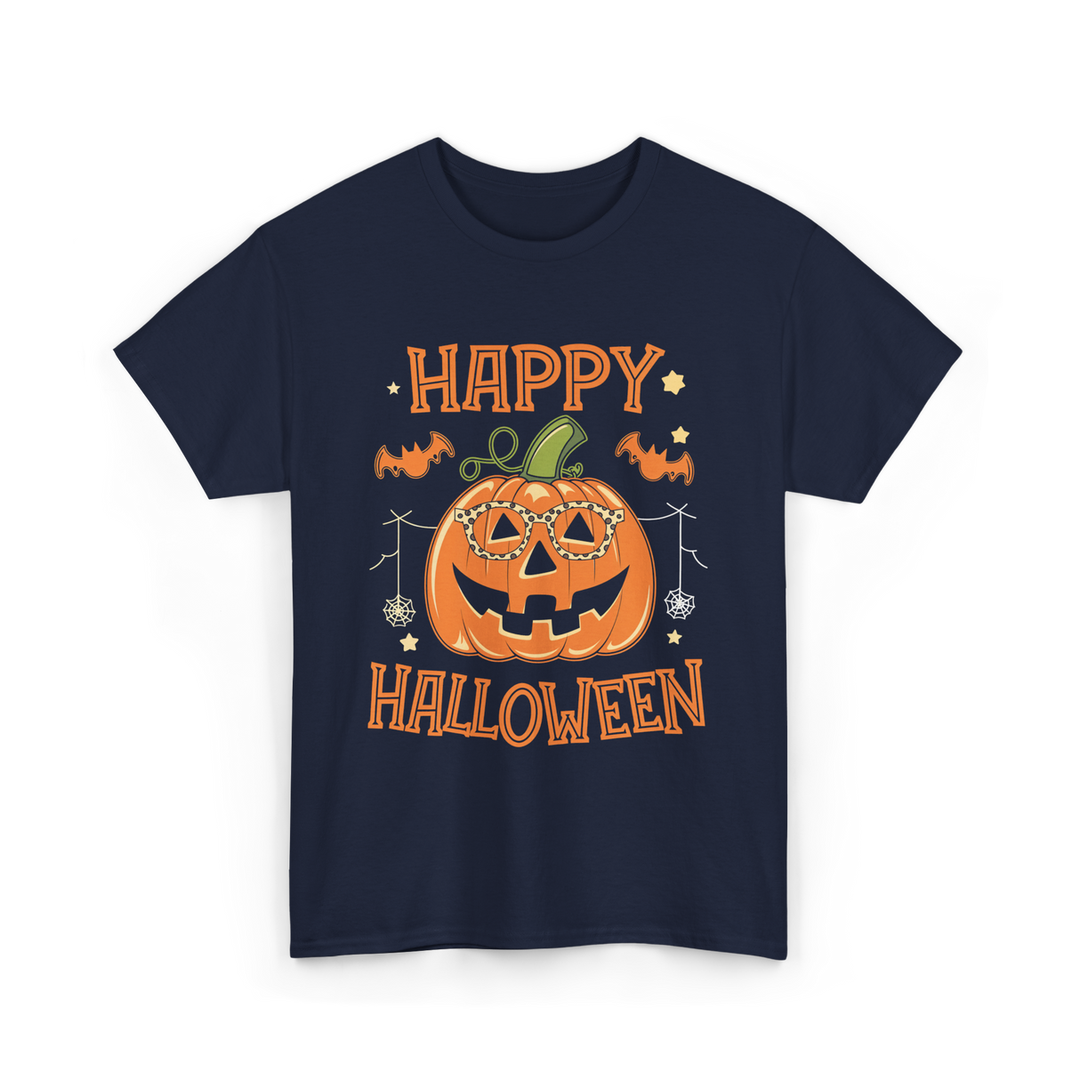 Pumpkin Halloween T-Shirt - Navy