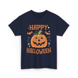 Pumpkin Halloween T-Shirt - Navy