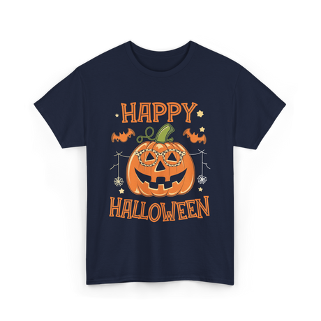 Pumpkin Halloween T-Shirt - Navy