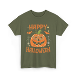 Pumpkin Halloween T-Shirt - Military Green