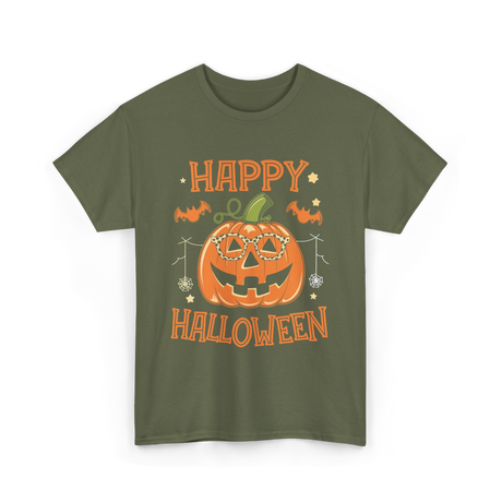 Pumpkin Halloween T-Shirt - Military Green