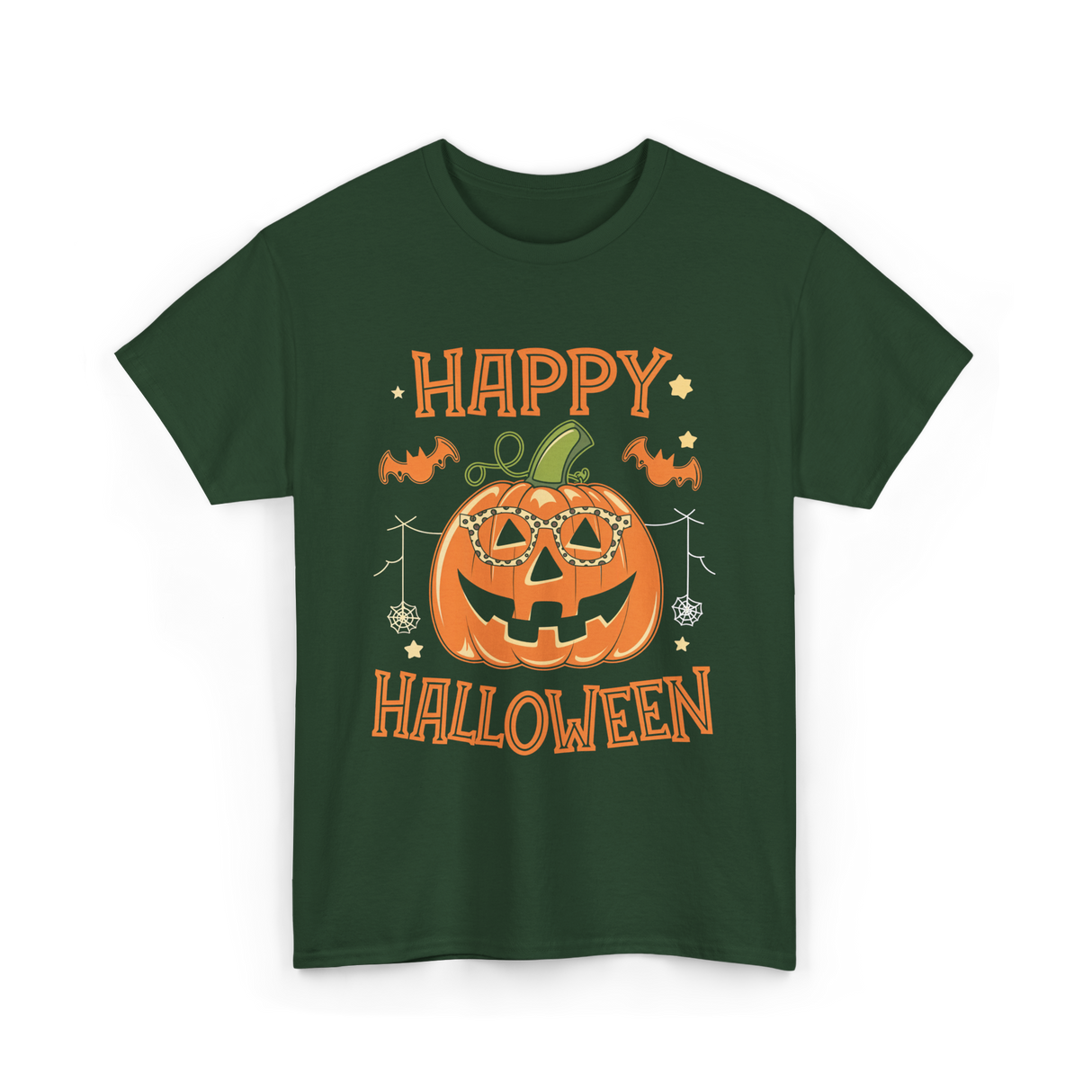 Pumpkin Halloween T-Shirt - Forest Green