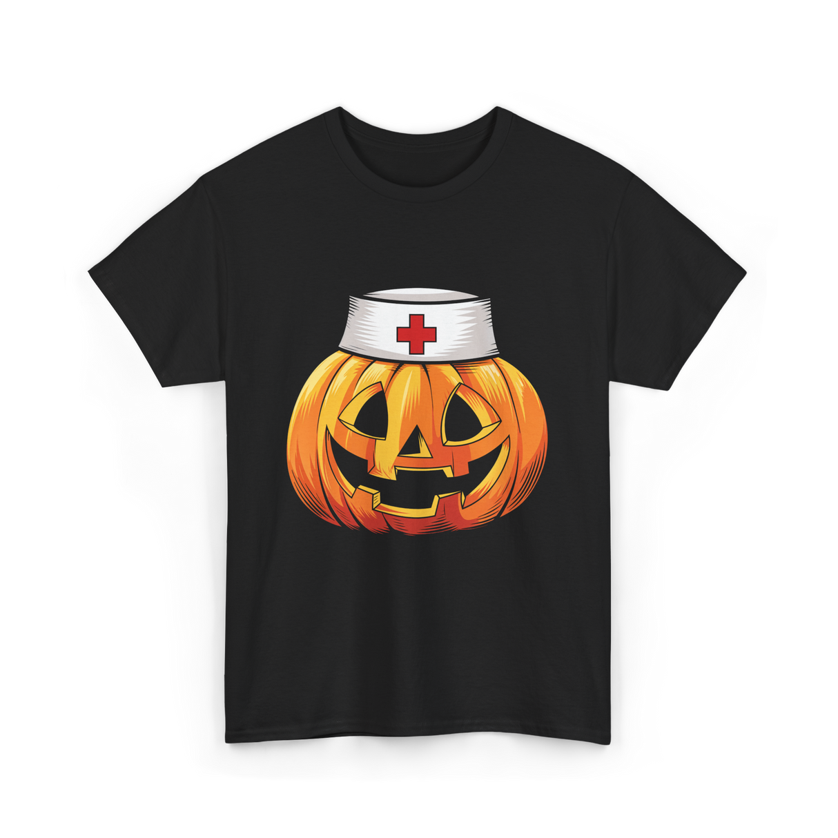 Pumpkin Nurse Halloween Costume T-Shirt - Black