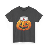 Pumpkin Nurse Halloween Costume T-Shirt - Dark Heather