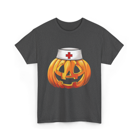 Pumpkin Nurse Halloween Costume T-Shirt - Dark Heather