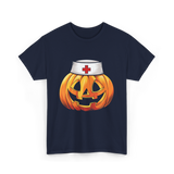 Pumpkin Nurse Halloween Costume T-Shirt - Navy